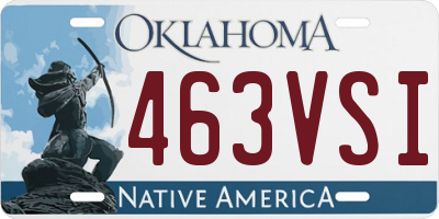 OK license plate 463VSI