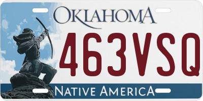 OK license plate 463VSQ