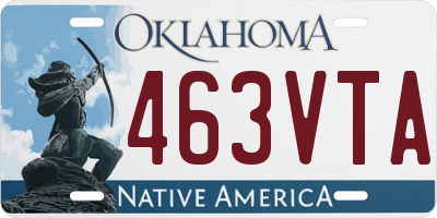 OK license plate 463VTA