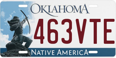OK license plate 463VTE
