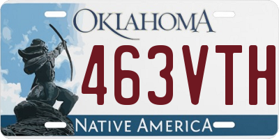 OK license plate 463VTH