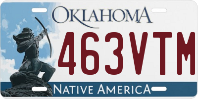 OK license plate 463VTM