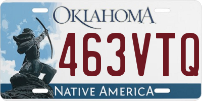 OK license plate 463VTQ