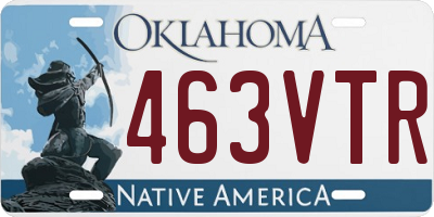 OK license plate 463VTR