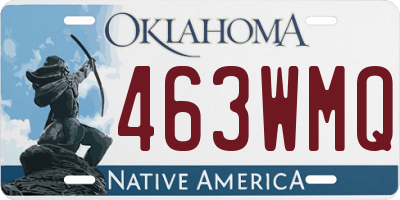 OK license plate 463WMQ