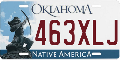 OK license plate 463XLJ