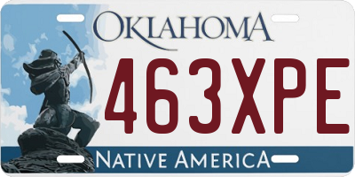 OK license plate 463XPE