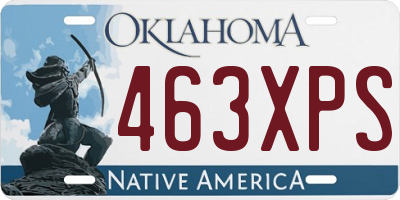 OK license plate 463XPS