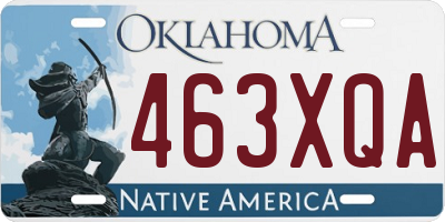 OK license plate 463XQA