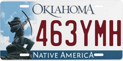 OK license plate 463YMH