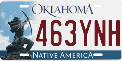 OK license plate 463YNH