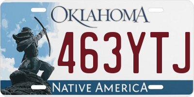 OK license plate 463YTJ