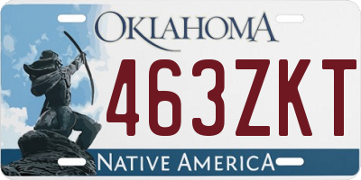 OK license plate 463ZKT