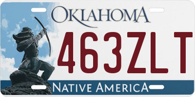 OK license plate 463ZLT
