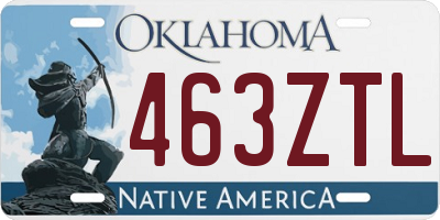 OK license plate 463ZTL