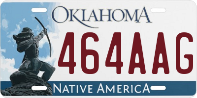 OK license plate 464AAG