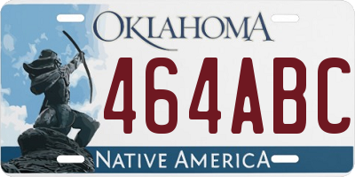 OK license plate 464ABC