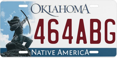 OK license plate 464ABG