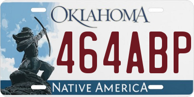 OK license plate 464ABP