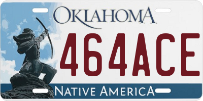 OK license plate 464ACE