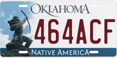 OK license plate 464ACF
