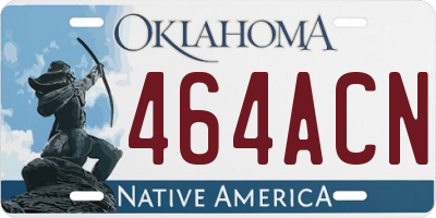 OK license plate 464ACN