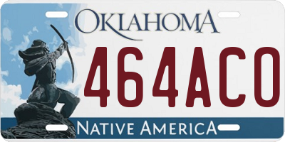 OK license plate 464ACO