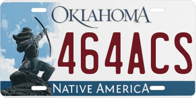 OK license plate 464ACS