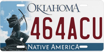 OK license plate 464ACU