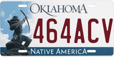 OK license plate 464ACV