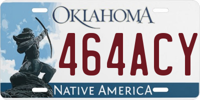 OK license plate 464ACY