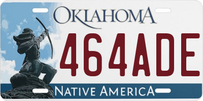 OK license plate 464ADE