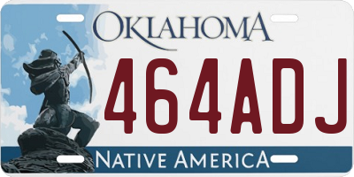 OK license plate 464ADJ