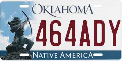 OK license plate 464ADY
