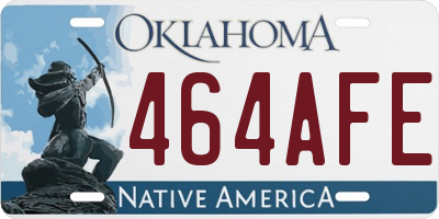 OK license plate 464AFE