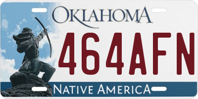 OK license plate 464AFN
