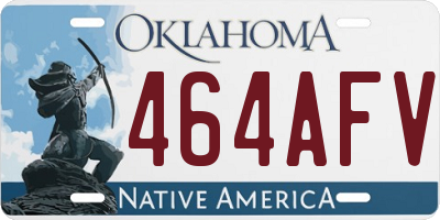 OK license plate 464AFV