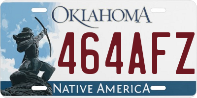 OK license plate 464AFZ