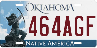 OK license plate 464AGF