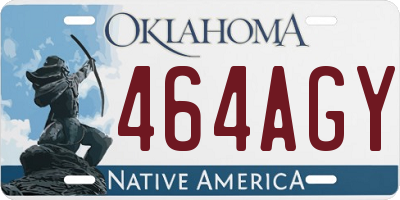OK license plate 464AGY