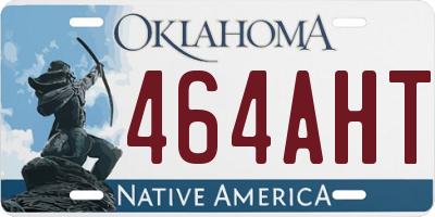 OK license plate 464AHT