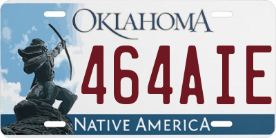 OK license plate 464AIE