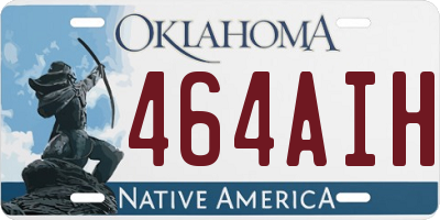 OK license plate 464AIH