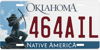 OK license plate 464AIL