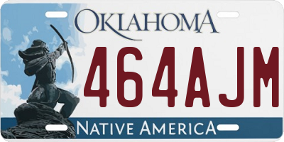 OK license plate 464AJM
