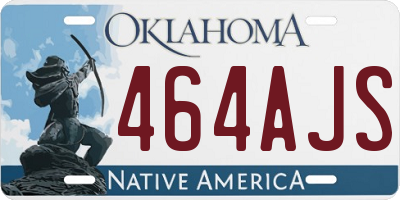 OK license plate 464AJS