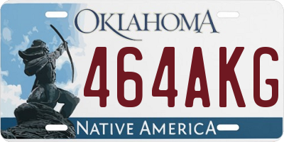 OK license plate 464AKG