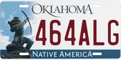 OK license plate 464ALG