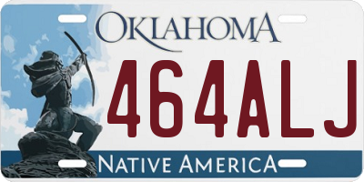 OK license plate 464ALJ