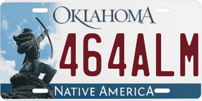 OK license plate 464ALM